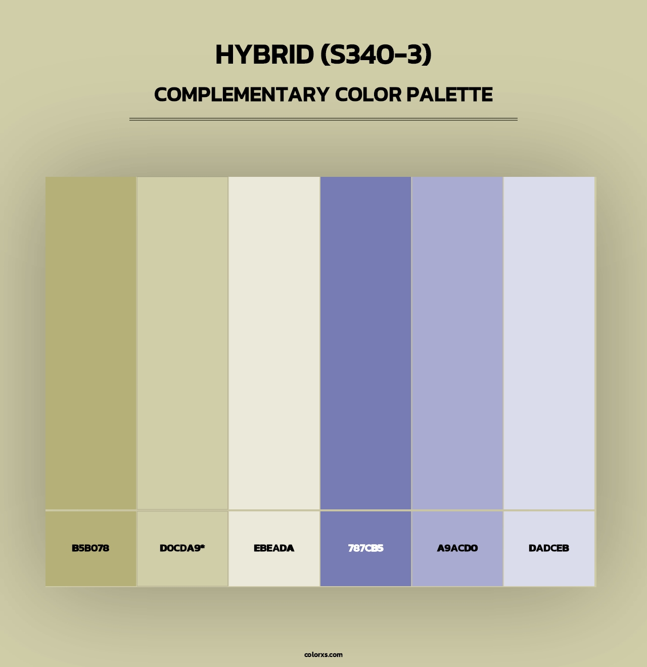 Hybrid (S340-3) - Complementary Color Palette