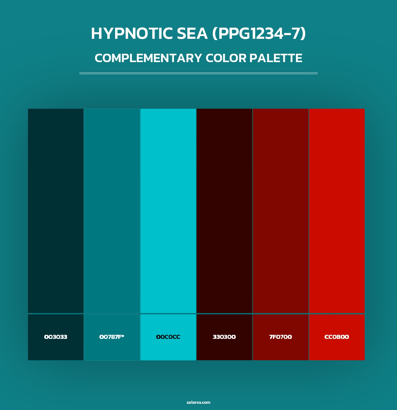 Hypnotic Sea (PPG1234-7) - Complementary Color Palette