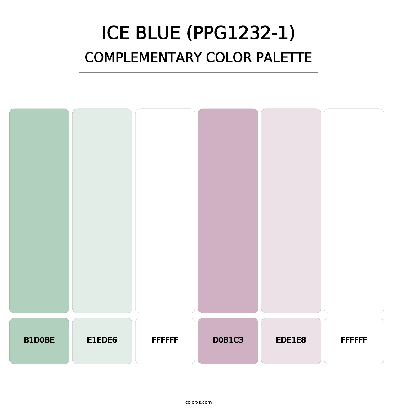Ice Blue (PPG1232-1) - Complementary Color Palette