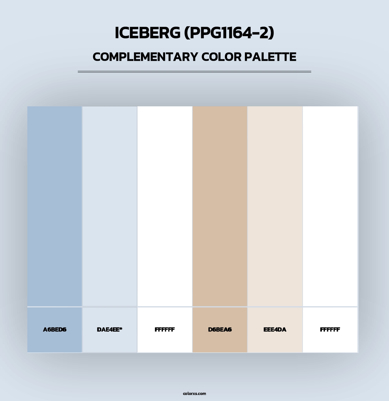 Iceberg (PPG1164-2) - Complementary Color Palette