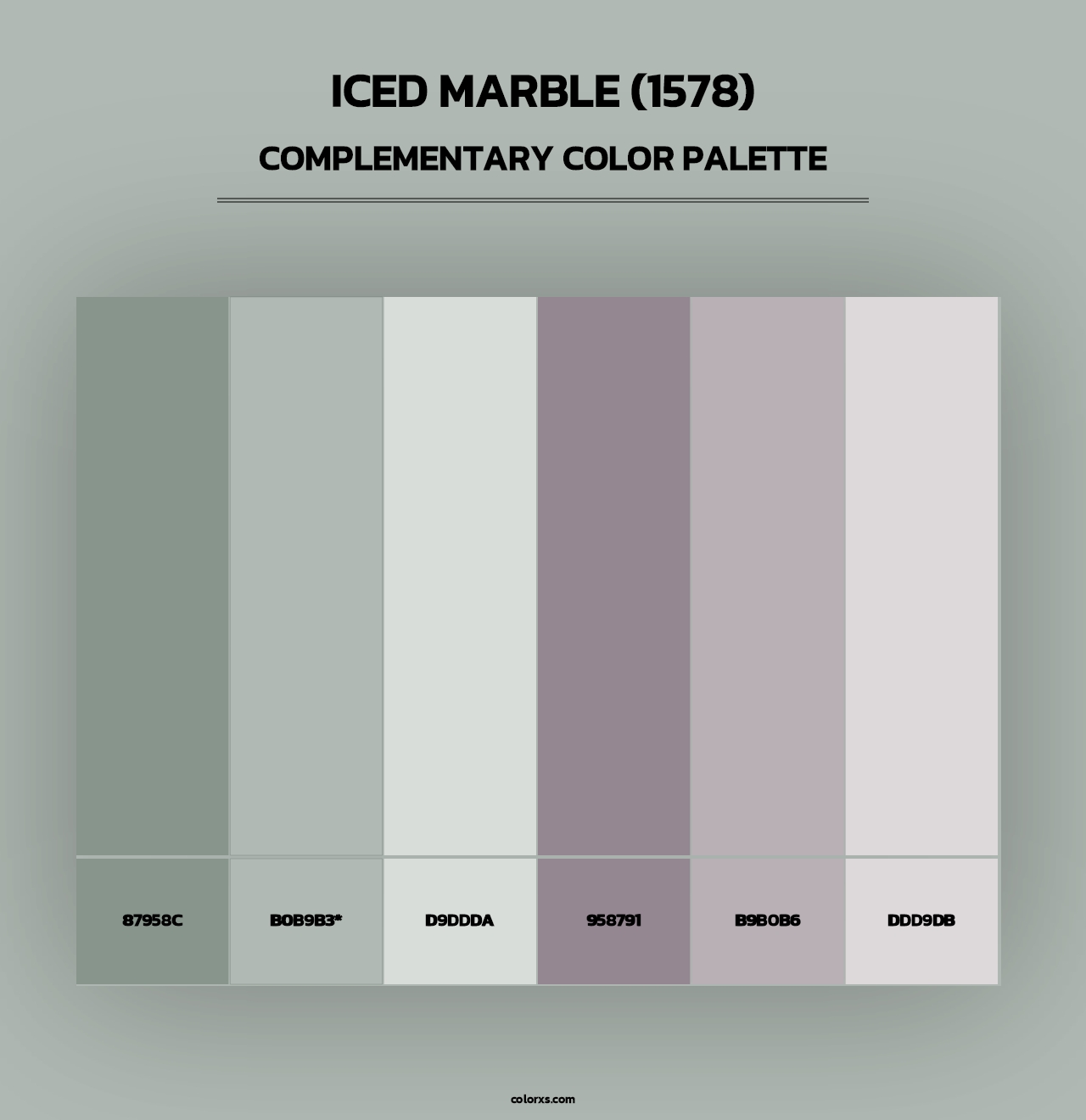 Iced Marble (1578) - Complementary Color Palette