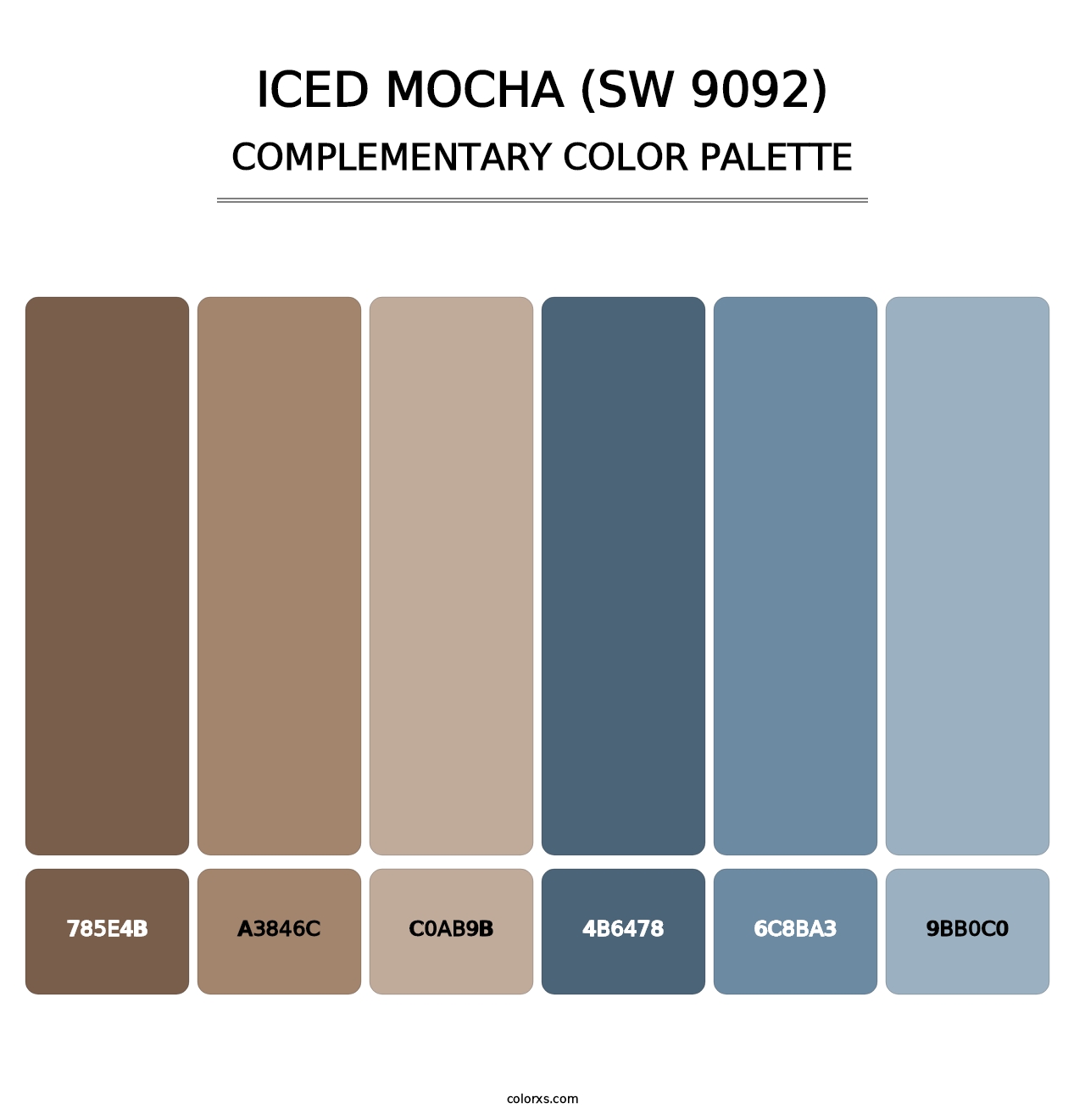 Iced Mocha (SW 9092) - Complementary Color Palette
