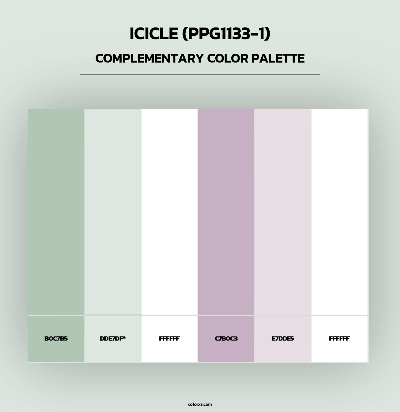 Icicle (PPG1133-1) - Complementary Color Palette