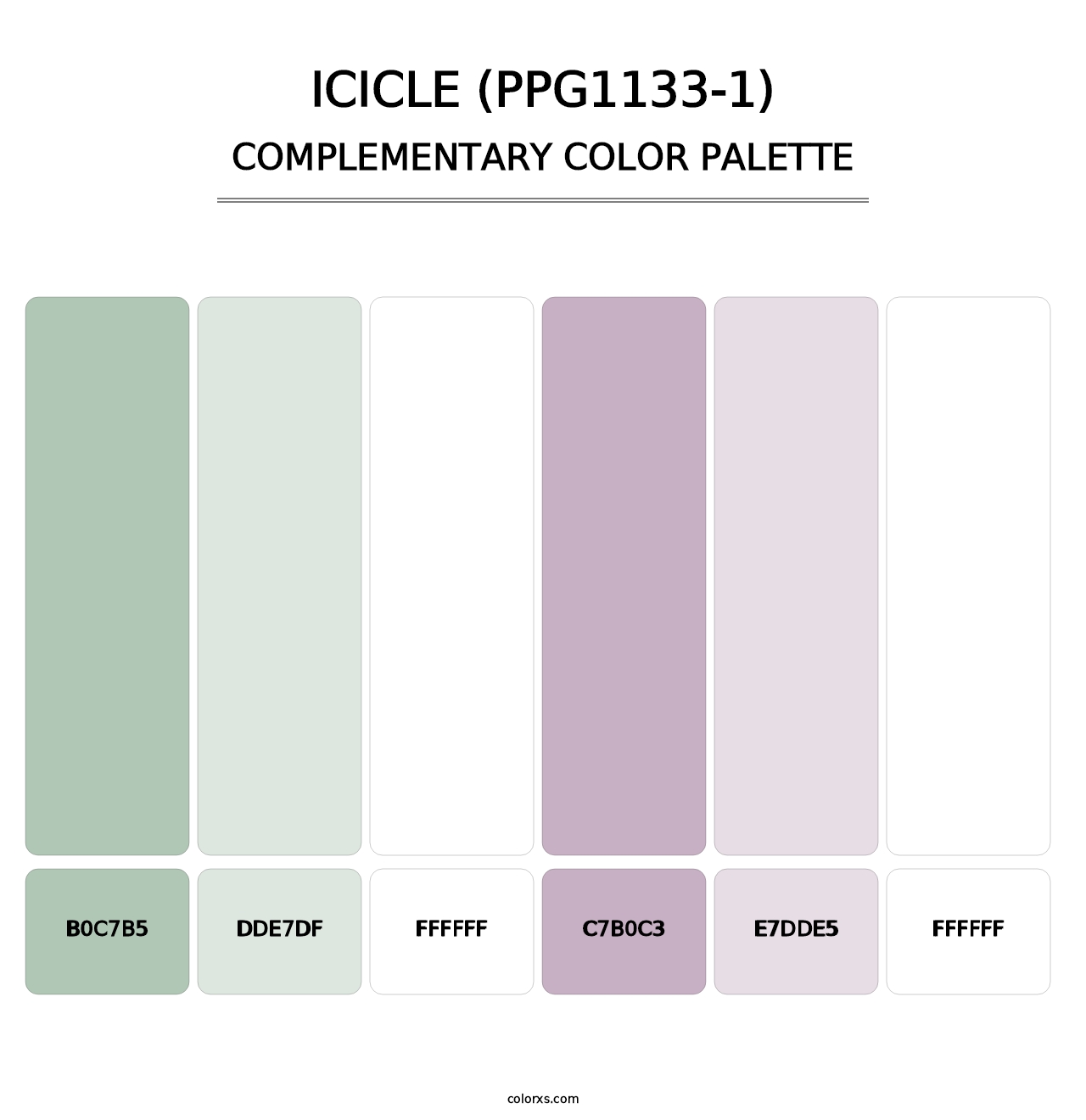 Icicle (PPG1133-1) - Complementary Color Palette