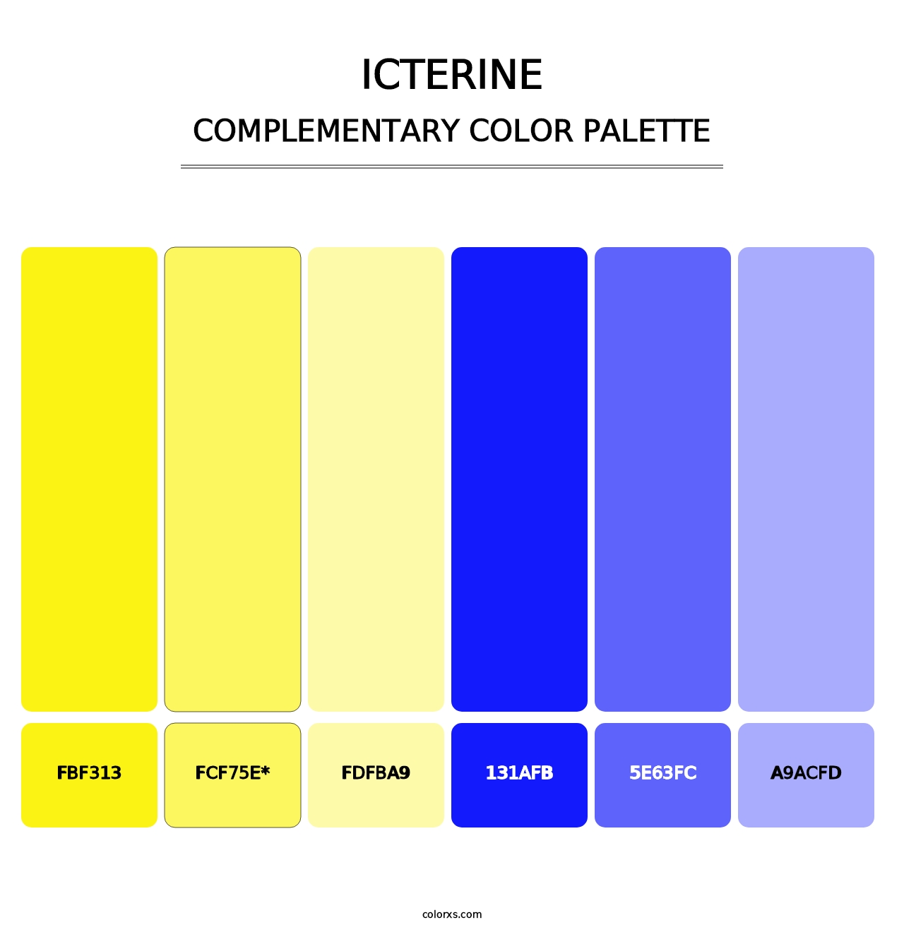 Icterine - Complementary Color Palette