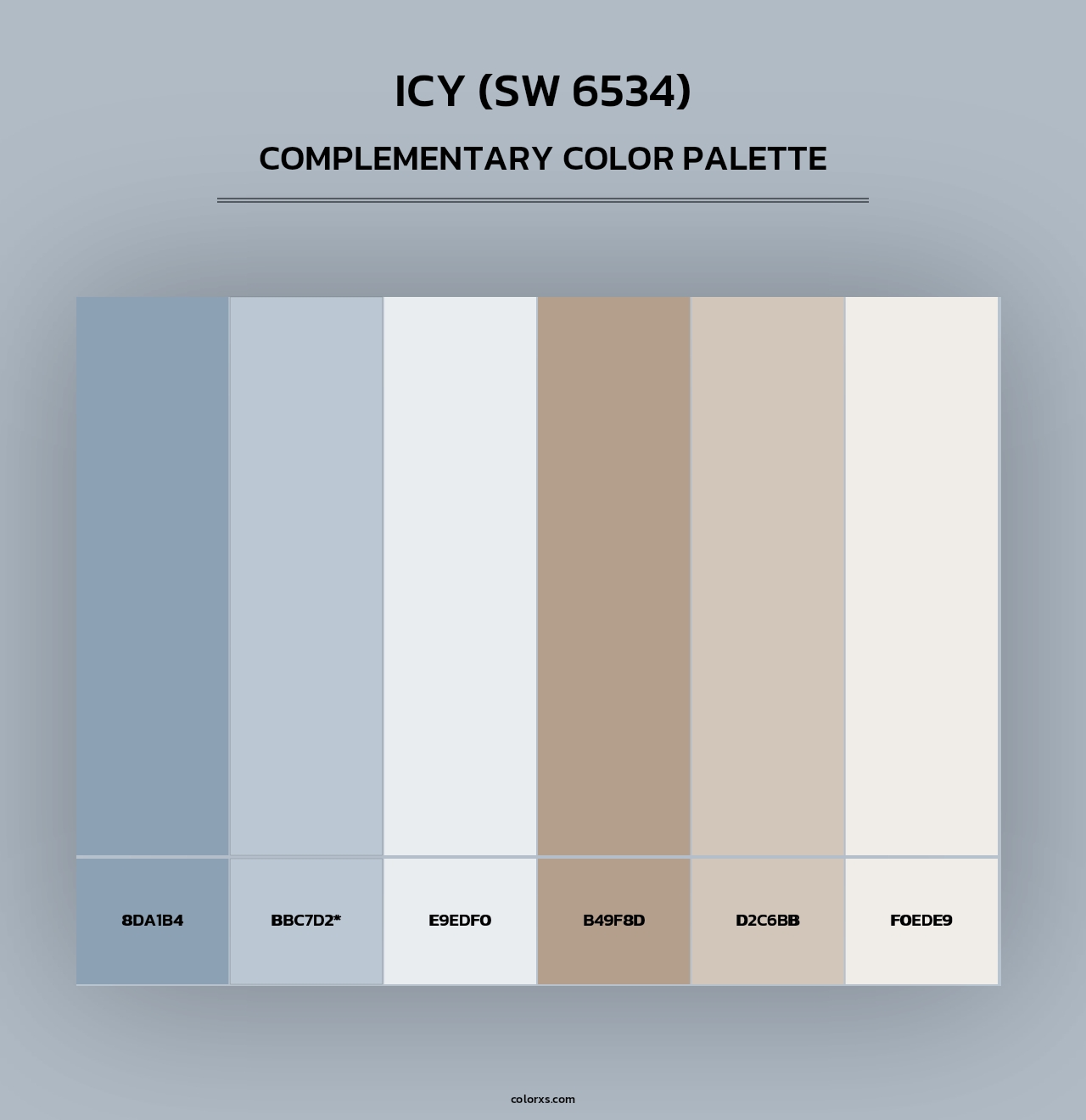 Icy (SW 6534) - Complementary Color Palette