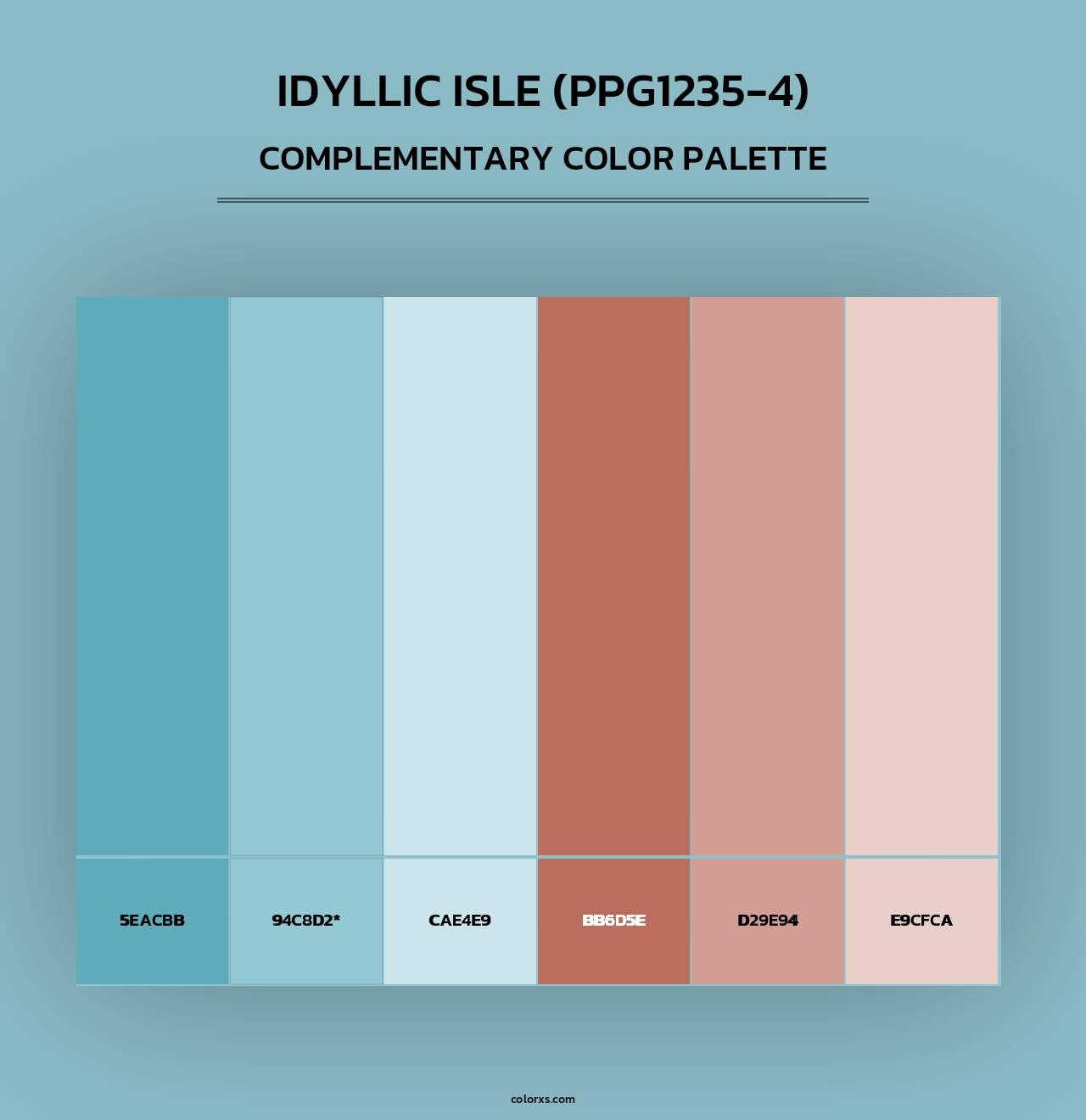 Idyllic Isle (PPG1235-4) - Complementary Color Palette