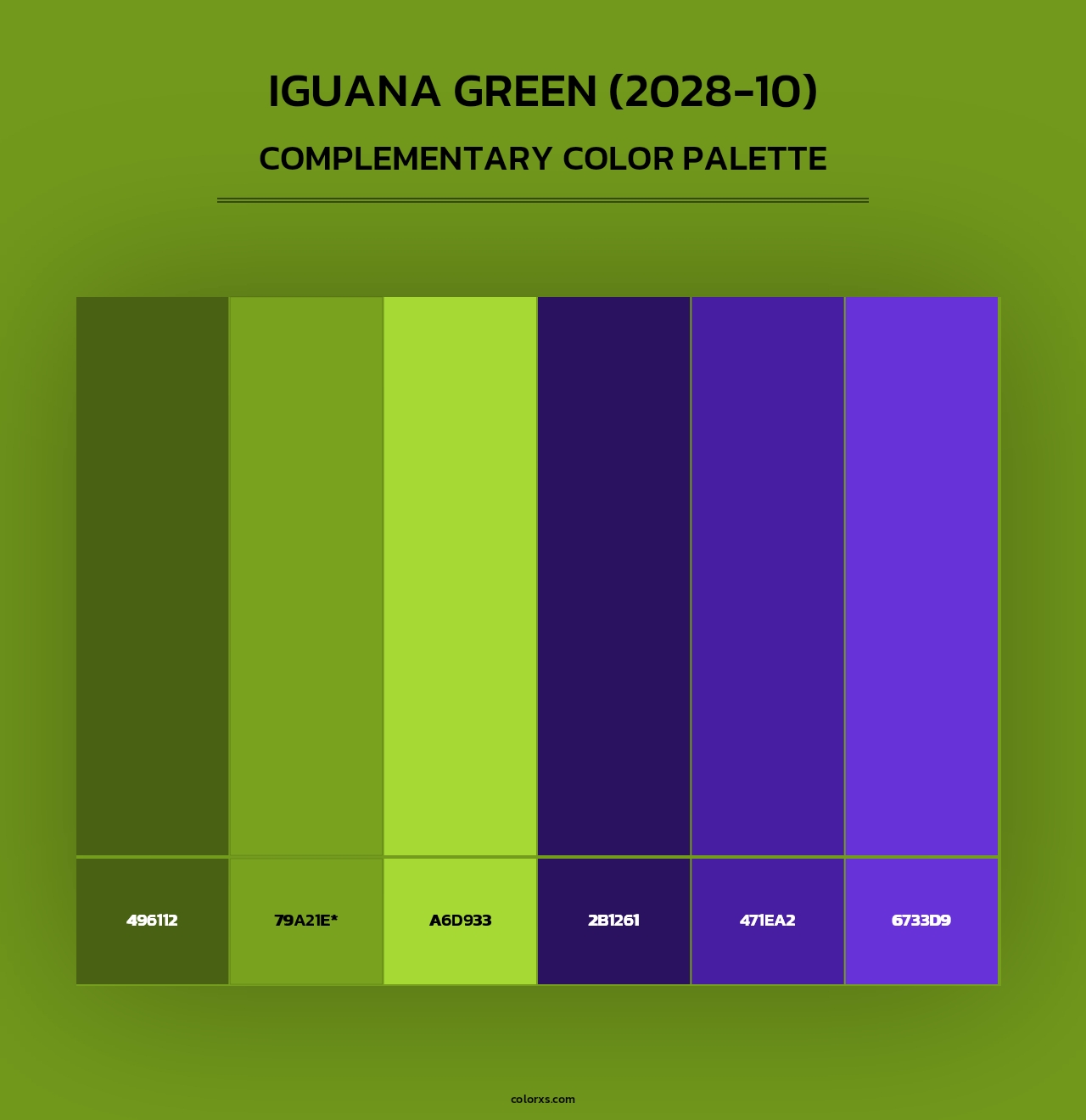 Iguana Green (2028-10) - Complementary Color Palette
