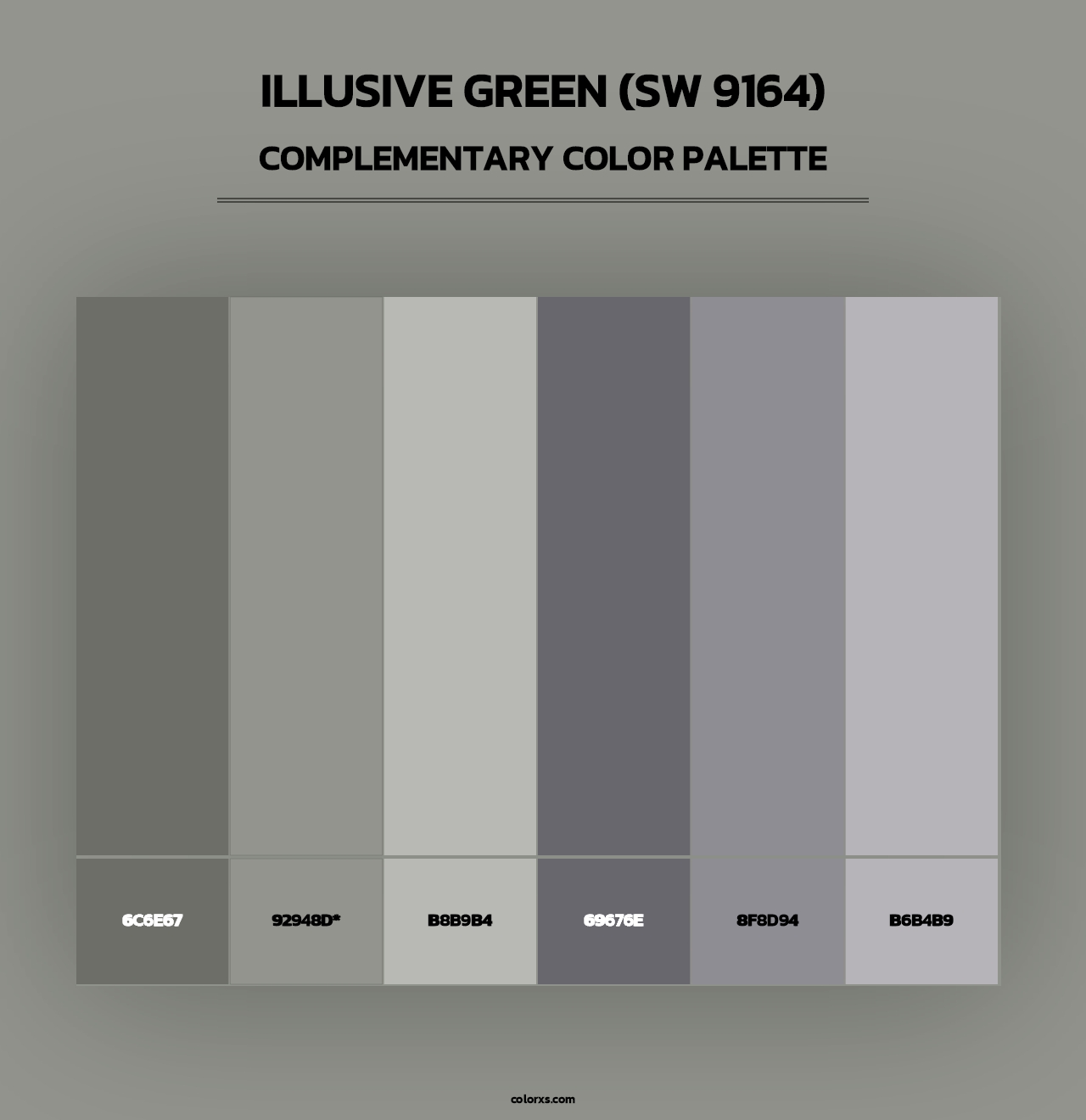 Illusive Green (SW 9164) - Complementary Color Palette