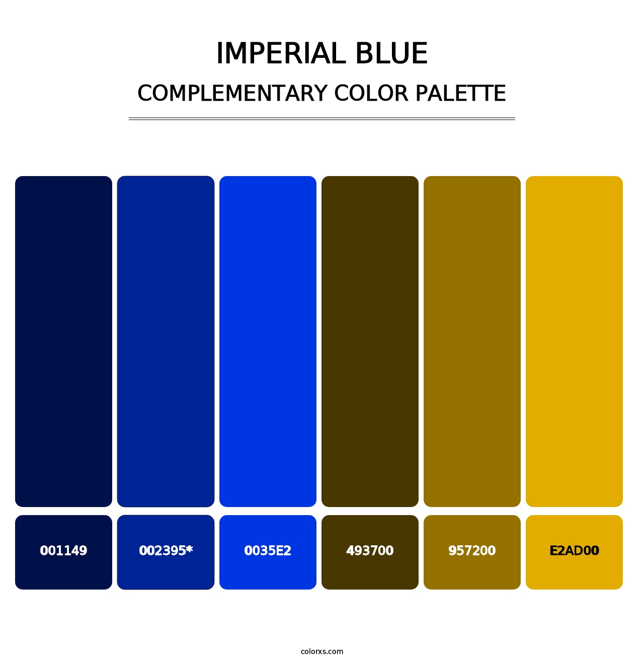 Imperial Blue - Complementary Color Palette
