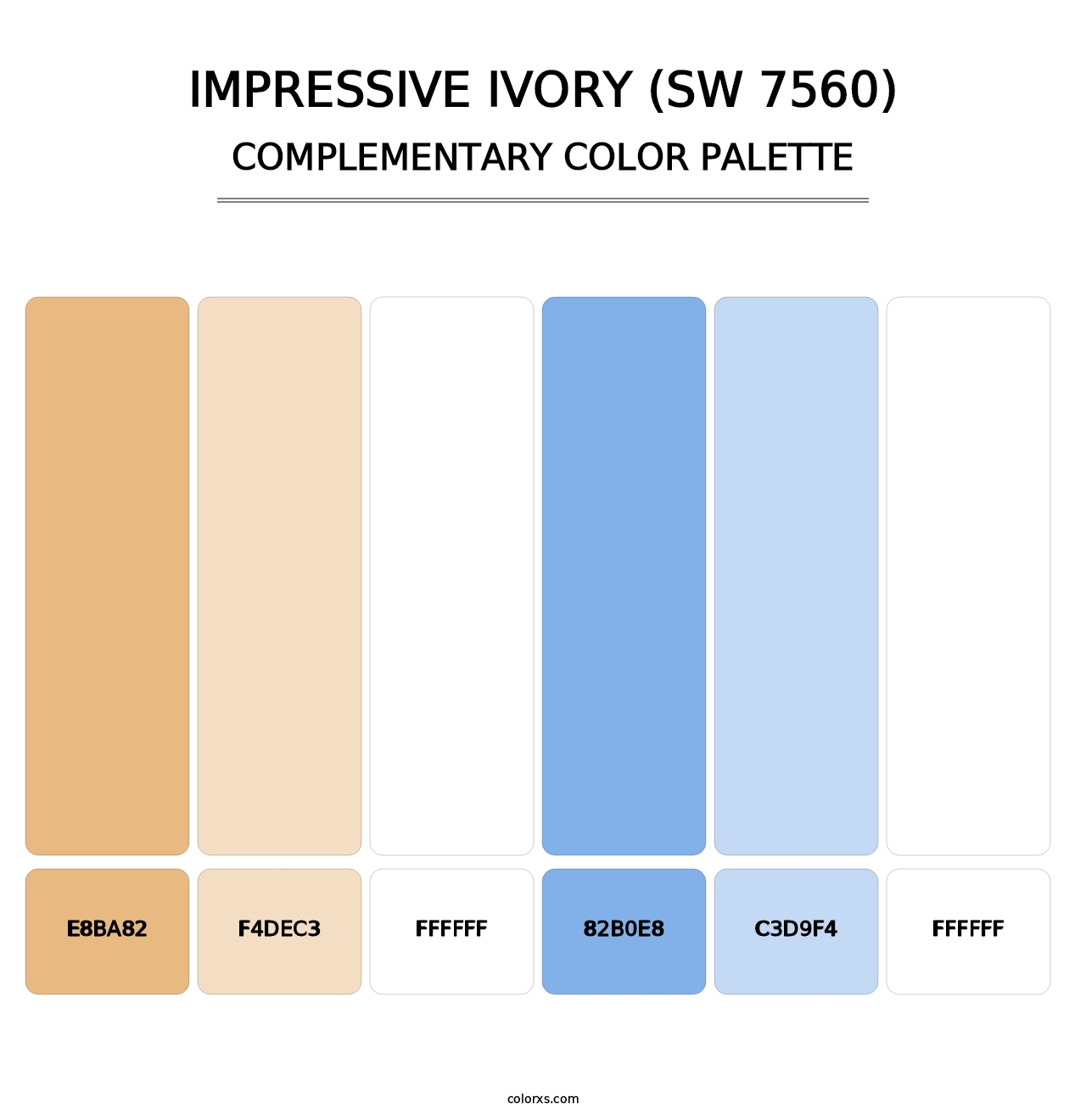 Impressive Ivory (SW 7560) - Complementary Color Palette