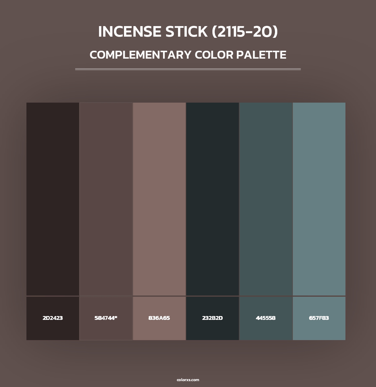 Incense Stick (2115-20) - Complementary Color Palette