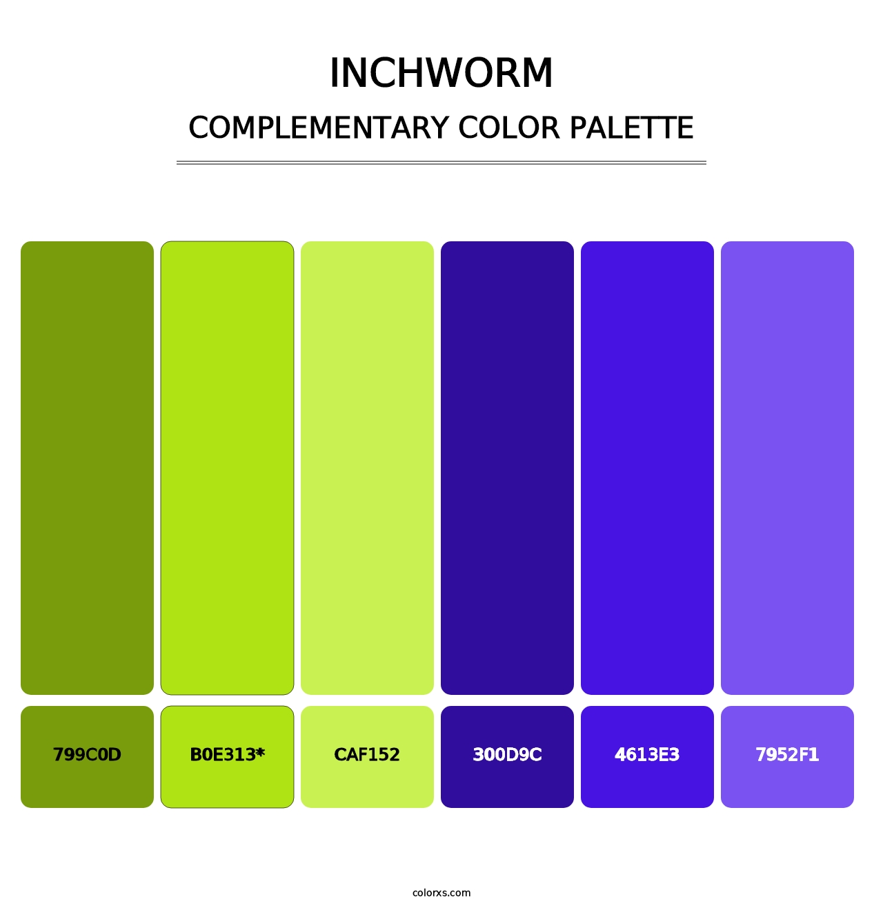 Inchworm - Complementary Color Palette