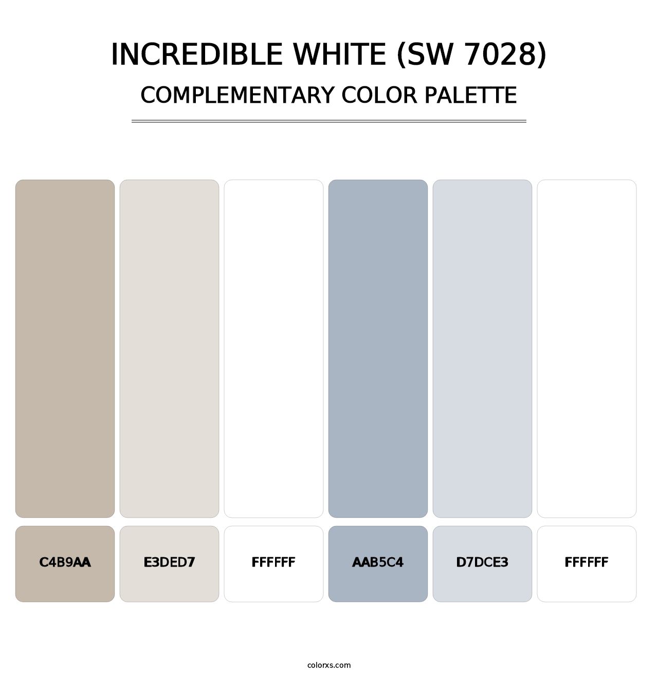 Incredible White (SW 7028) - Complementary Color Palette