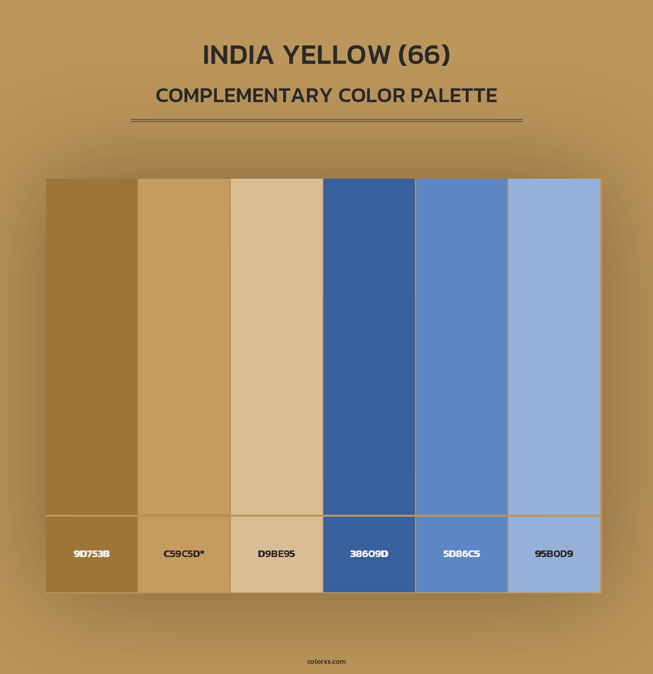 India Yellow (66) - Complementary Color Palette