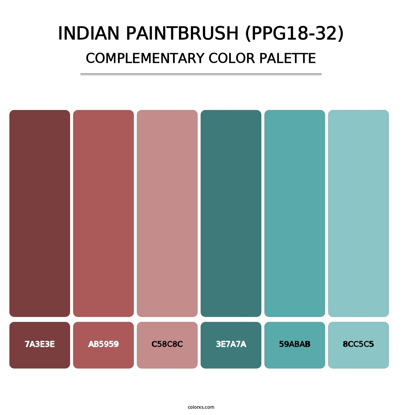 Indian Paintbrush (PPG18-32) - Complementary Color Palette