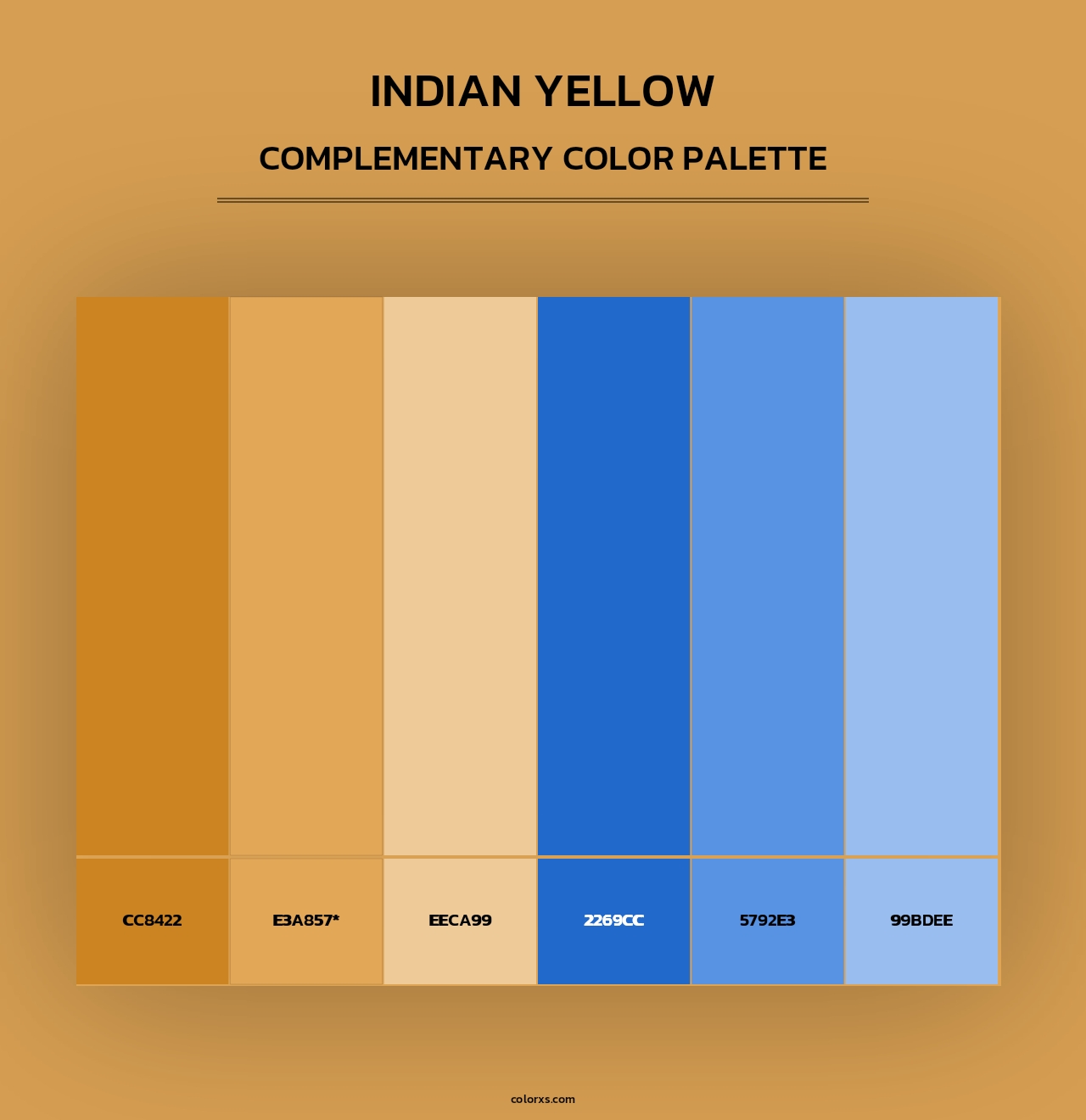 Indian Yellow - Complementary Color Palette
