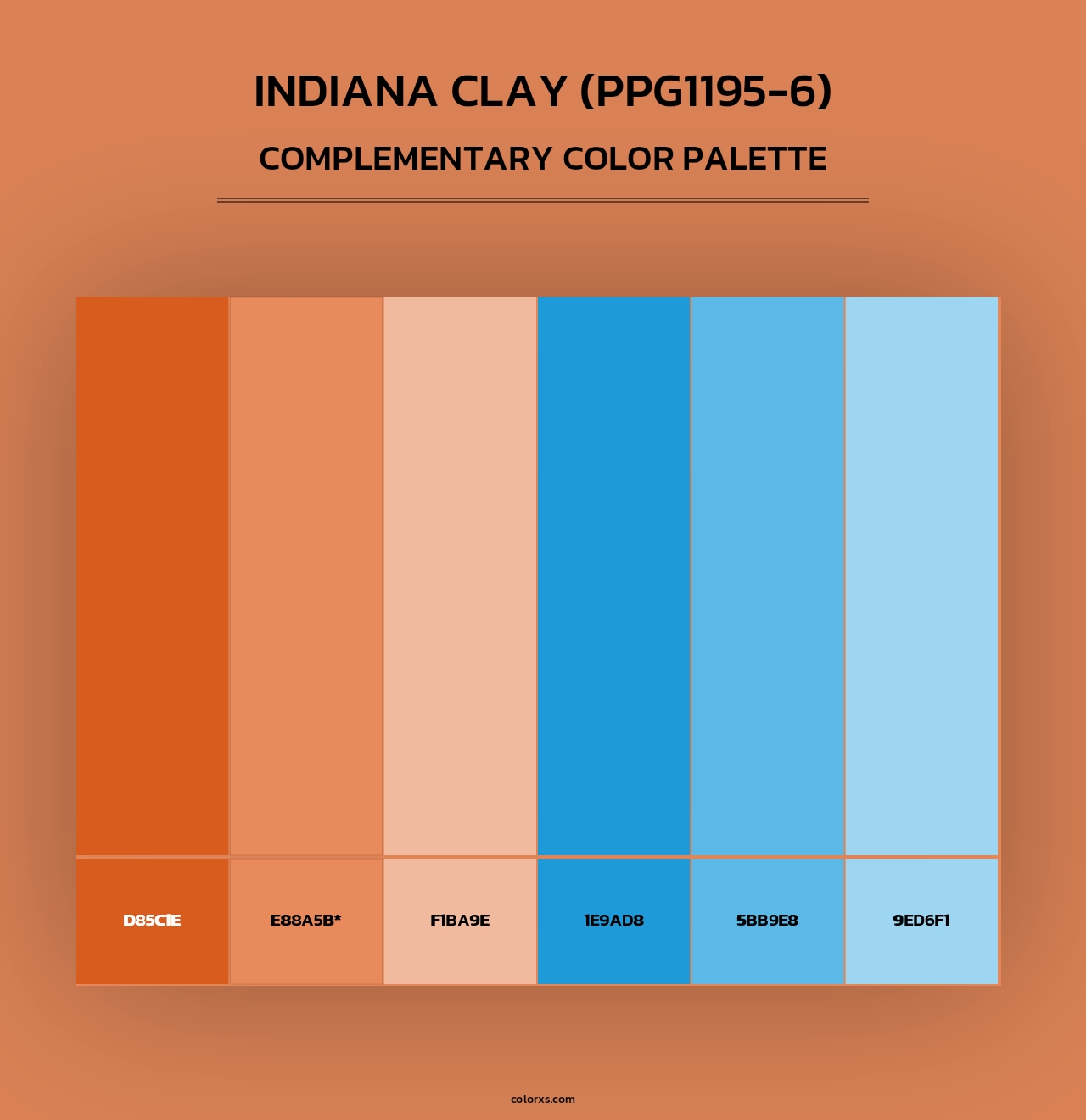 Indiana Clay (PPG1195-6) - Complementary Color Palette