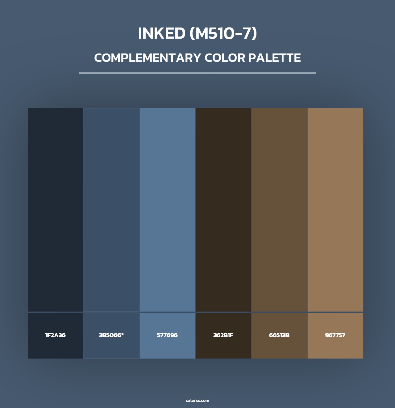 Inked (M510-7) - Complementary Color Palette