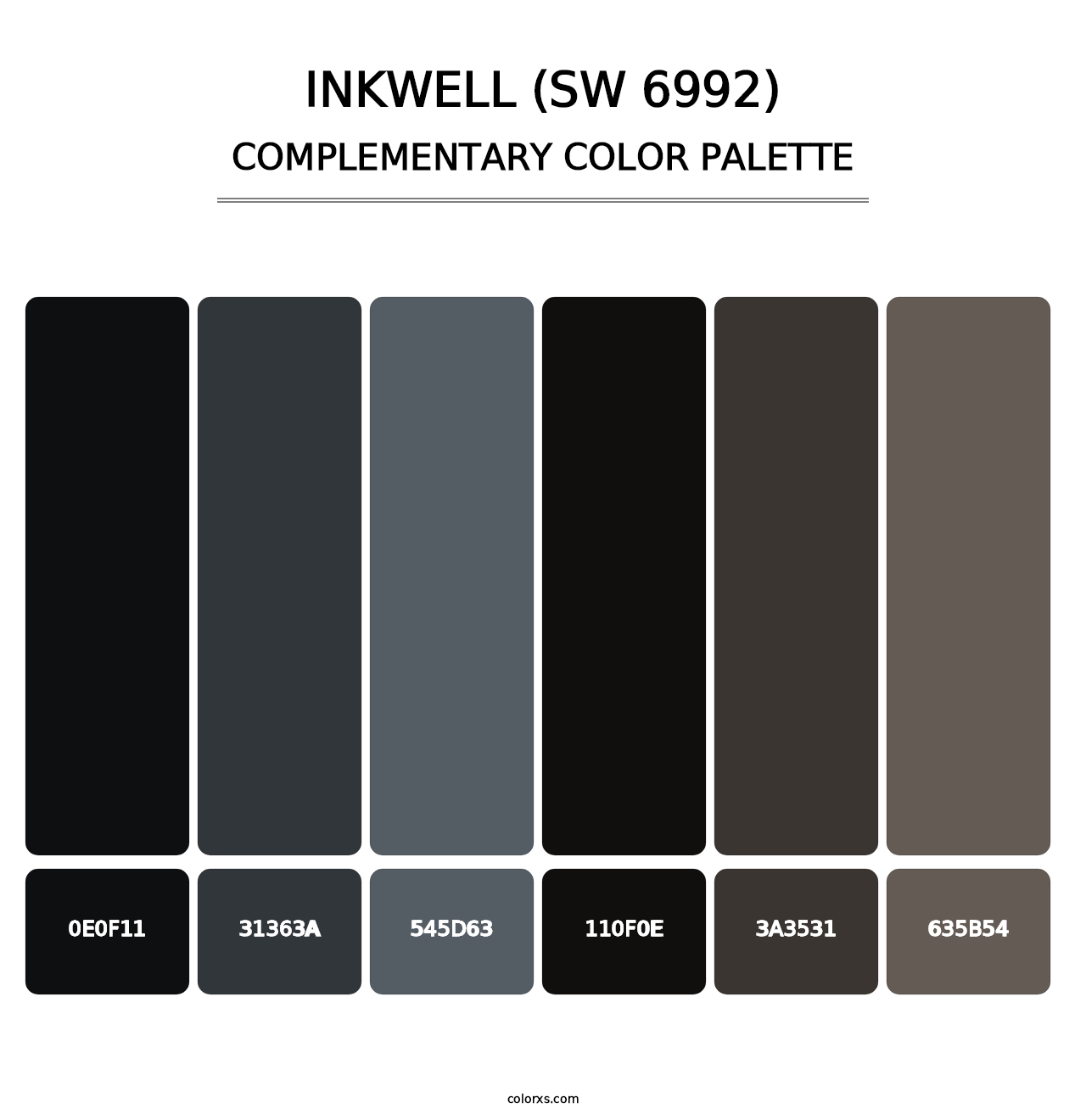 Inkwell (SW 6992) - Complementary Color Palette