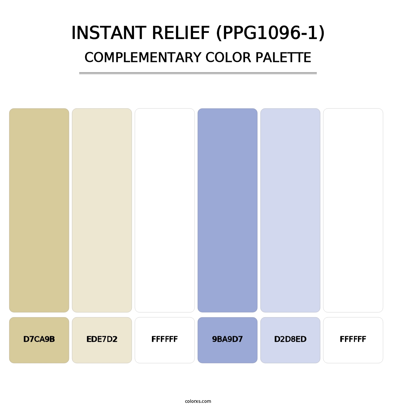 Instant Relief (PPG1096-1) - Complementary Color Palette