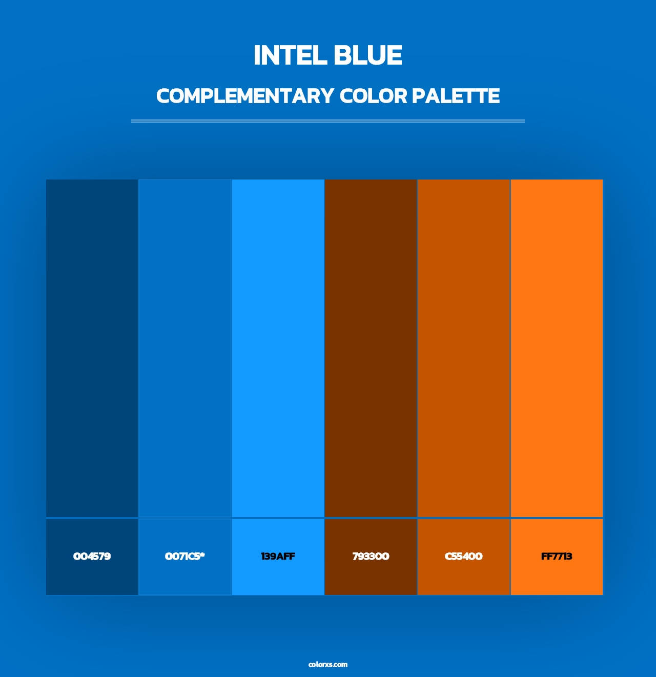Intel Blue - Complementary Color Palette