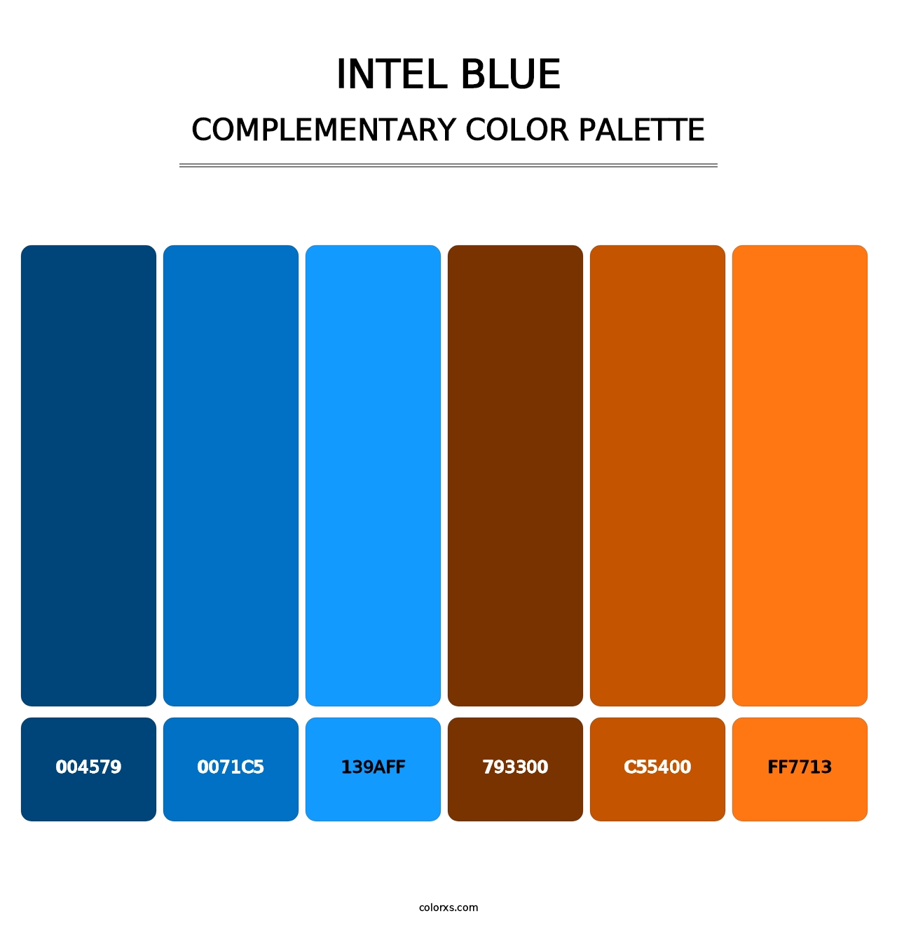 Intel Blue - Complementary Color Palette