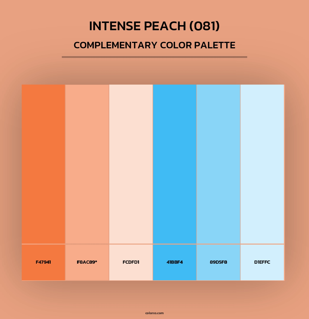 Intense Peach (081) - Complementary Color Palette