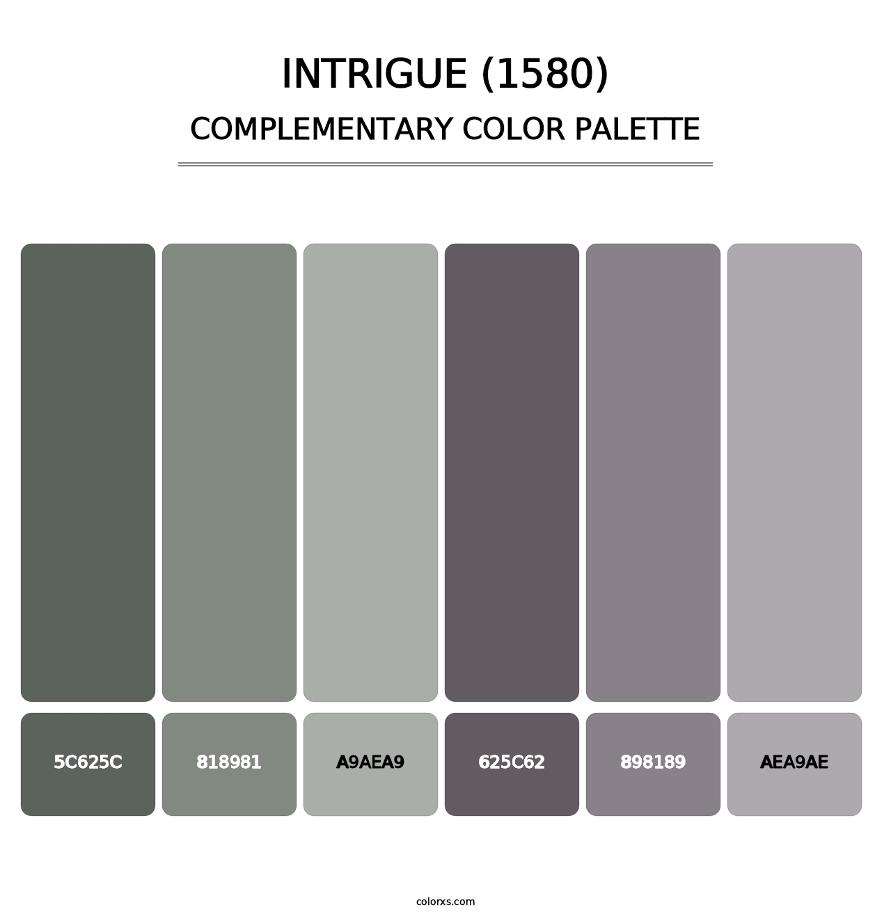 Intrigue (1580) - Complementary Color Palette