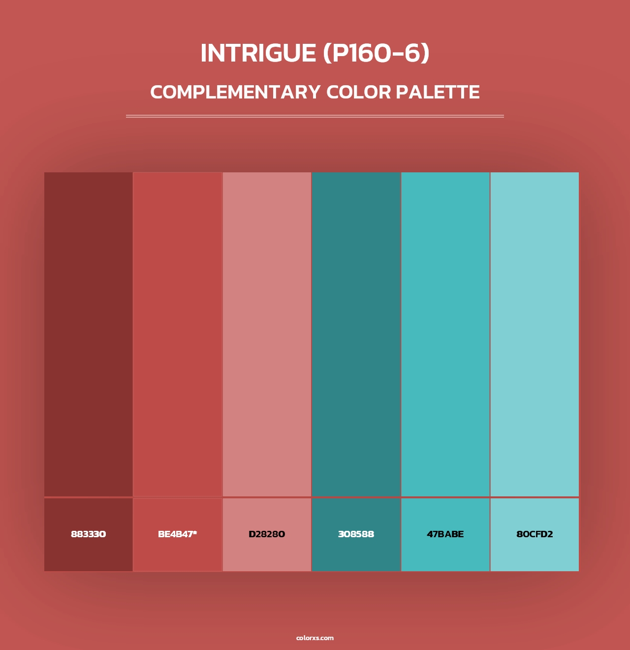 Intrigue (P160-6) - Complementary Color Palette