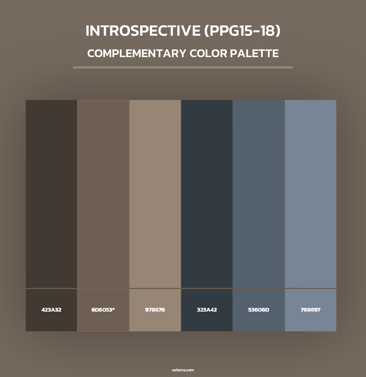 Introspective (PPG15-18) - Complementary Color Palette
