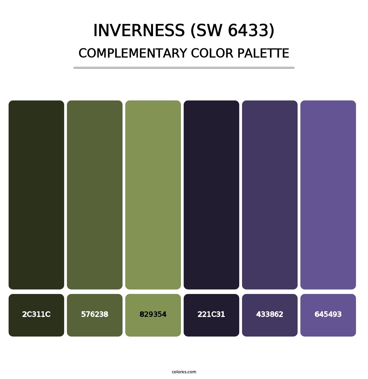 Inverness (SW 6433) - Complementary Color Palette