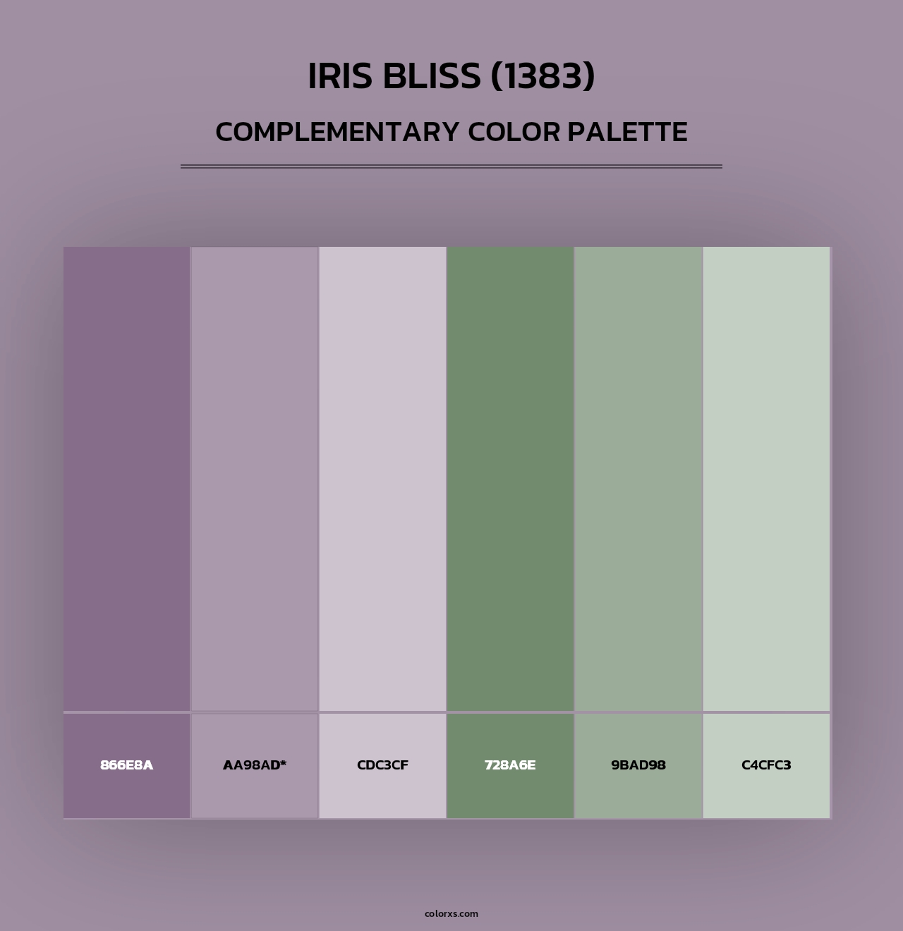Iris Bliss (1383) - Complementary Color Palette