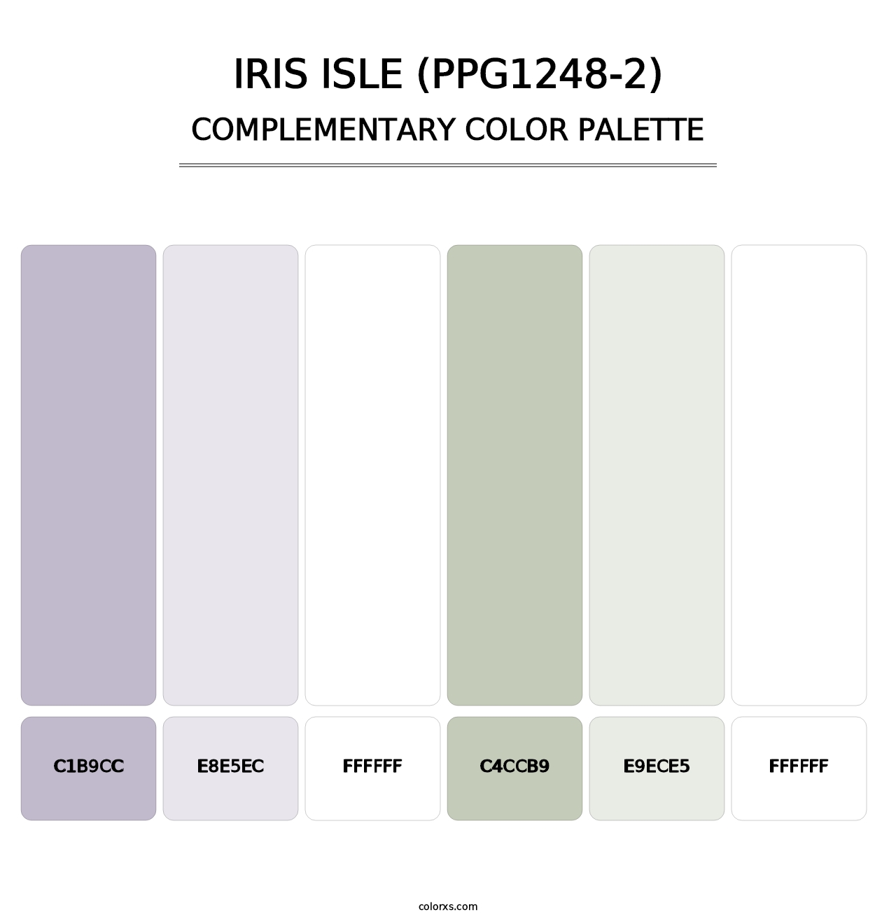 Iris Isle (PPG1248-2) - Complementary Color Palette