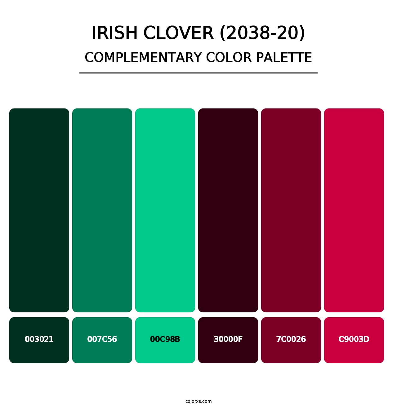 Irish Clover (2038-20) - Complementary Color Palette