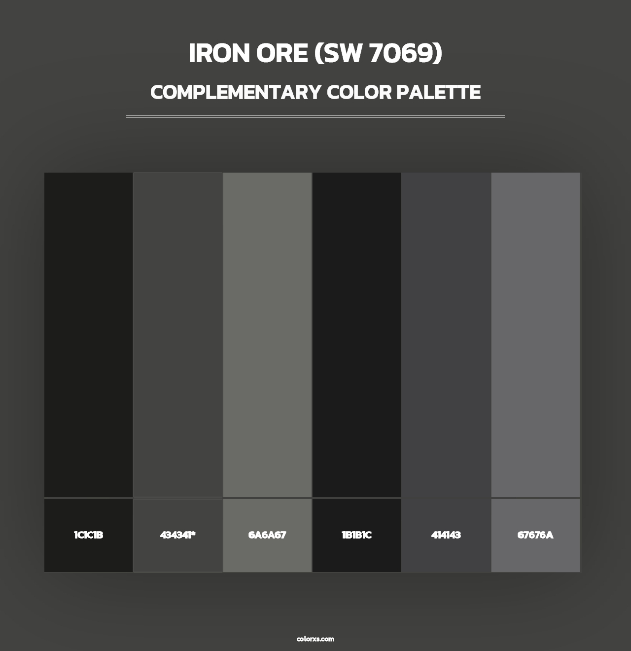 Iron Ore (SW 7069) - Complementary Color Palette