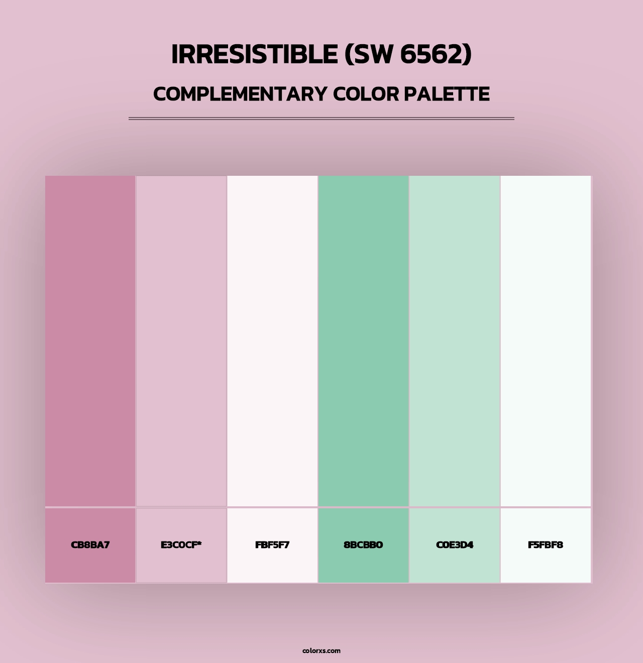 Irresistible (SW 6562) - Complementary Color Palette