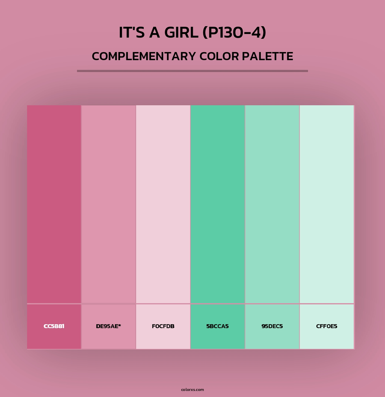 It'S A Girl (P130-4) - Complementary Color Palette