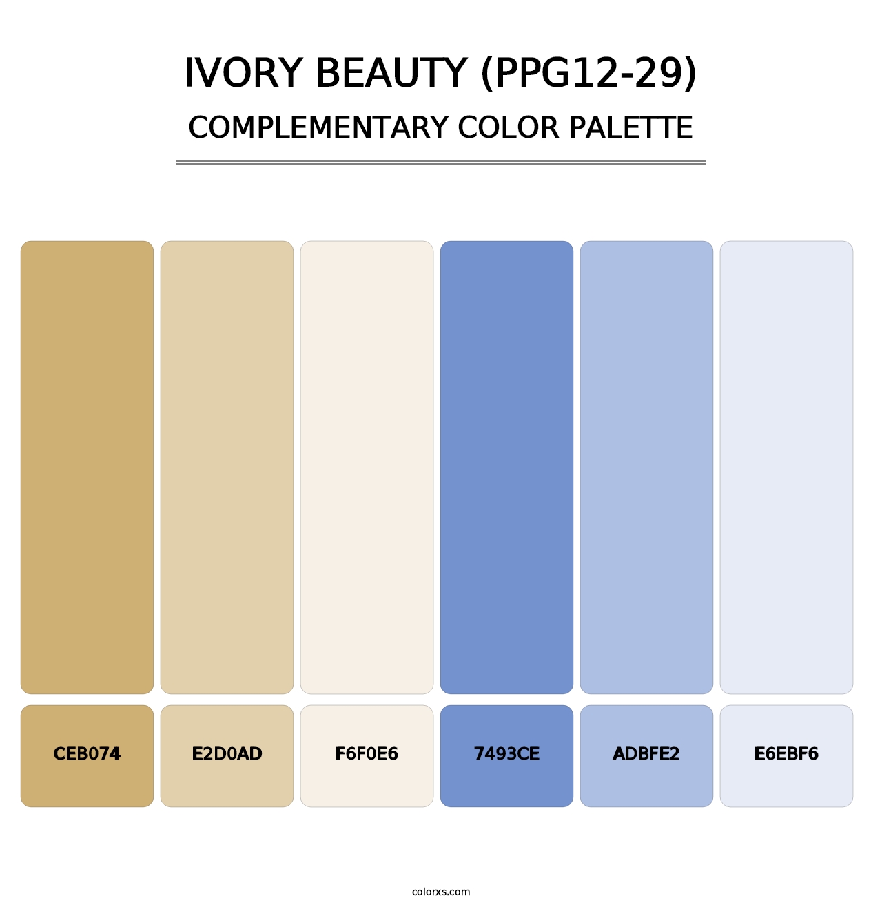 Ivory Beauty (PPG12-29) - Complementary Color Palette