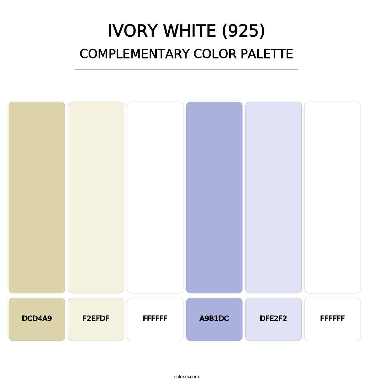 Ivory White (925) - Complementary Color Palette