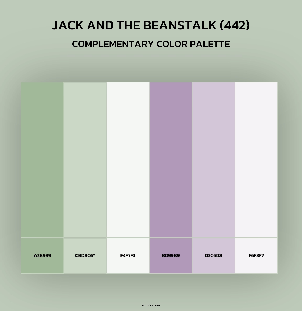 Jack and the Beanstalk (442) - Complementary Color Palette