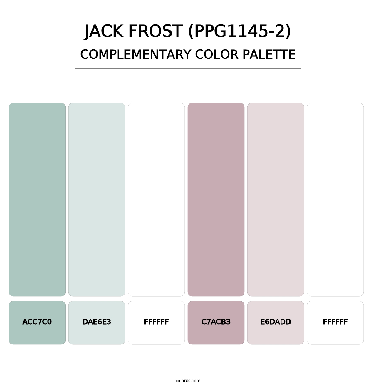 Jack Frost (PPG1145-2) - Complementary Color Palette