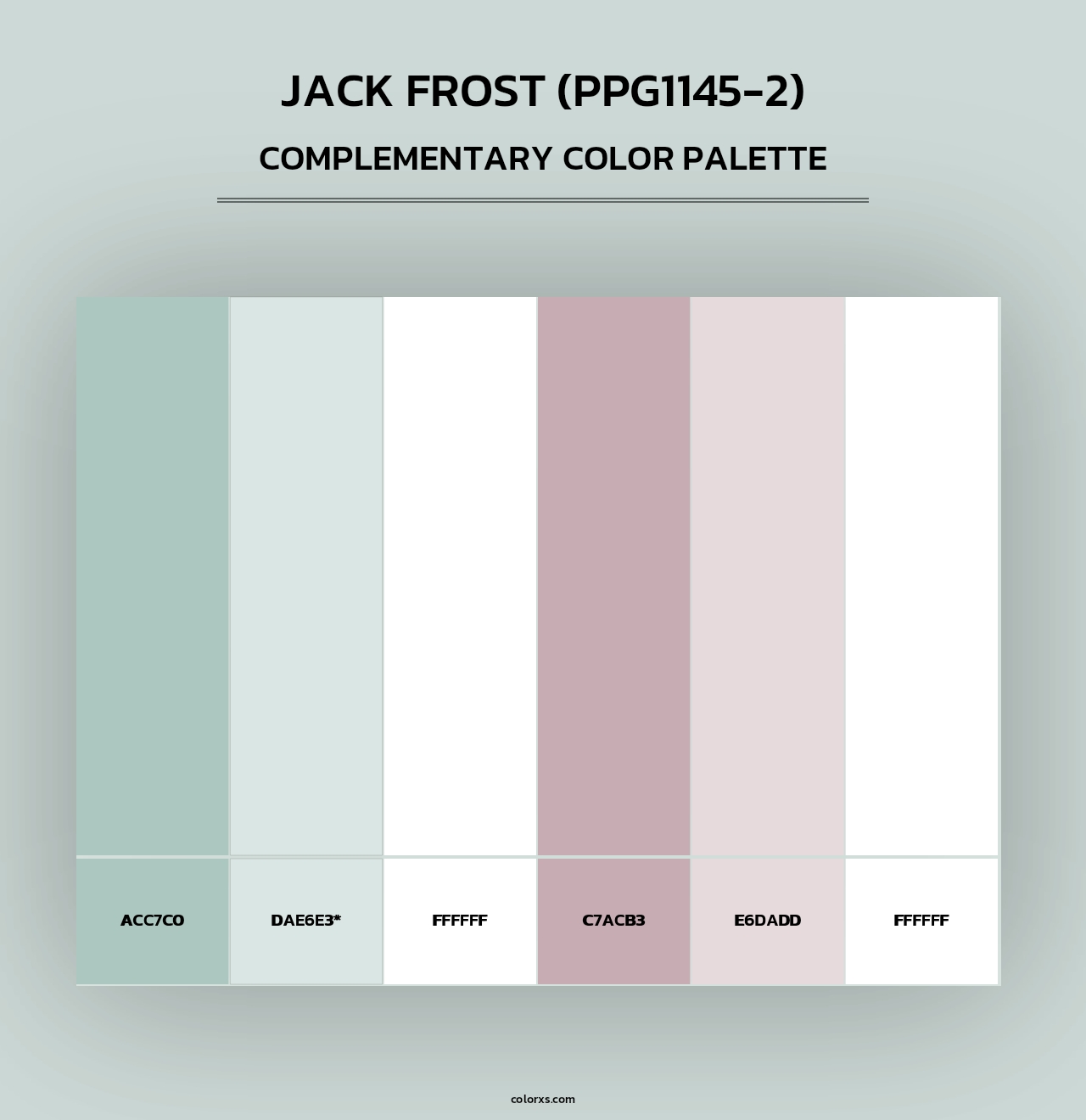Jack Frost (PPG1145-2) - Complementary Color Palette