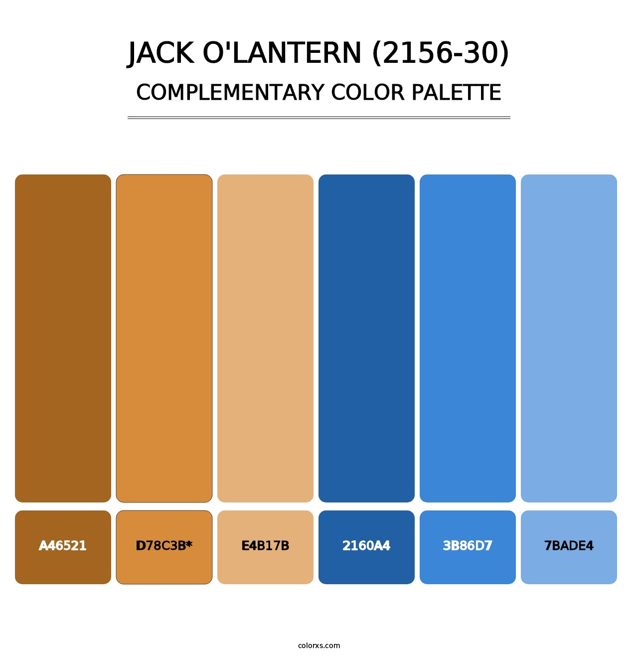 Jack O'Lantern (2156-30) - Complementary Color Palette