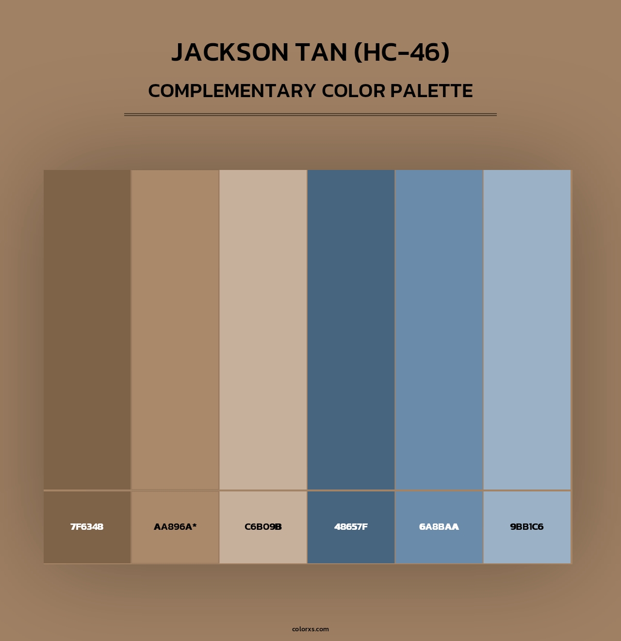 Jackson Tan (HC-46) - Complementary Color Palette