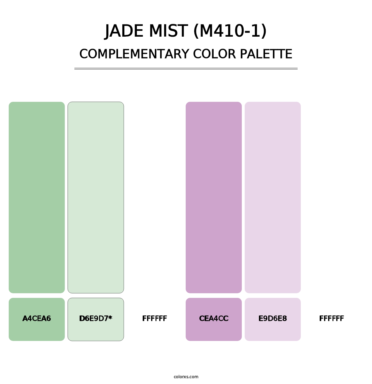 Jade Mist (M410-1) - Complementary Color Palette