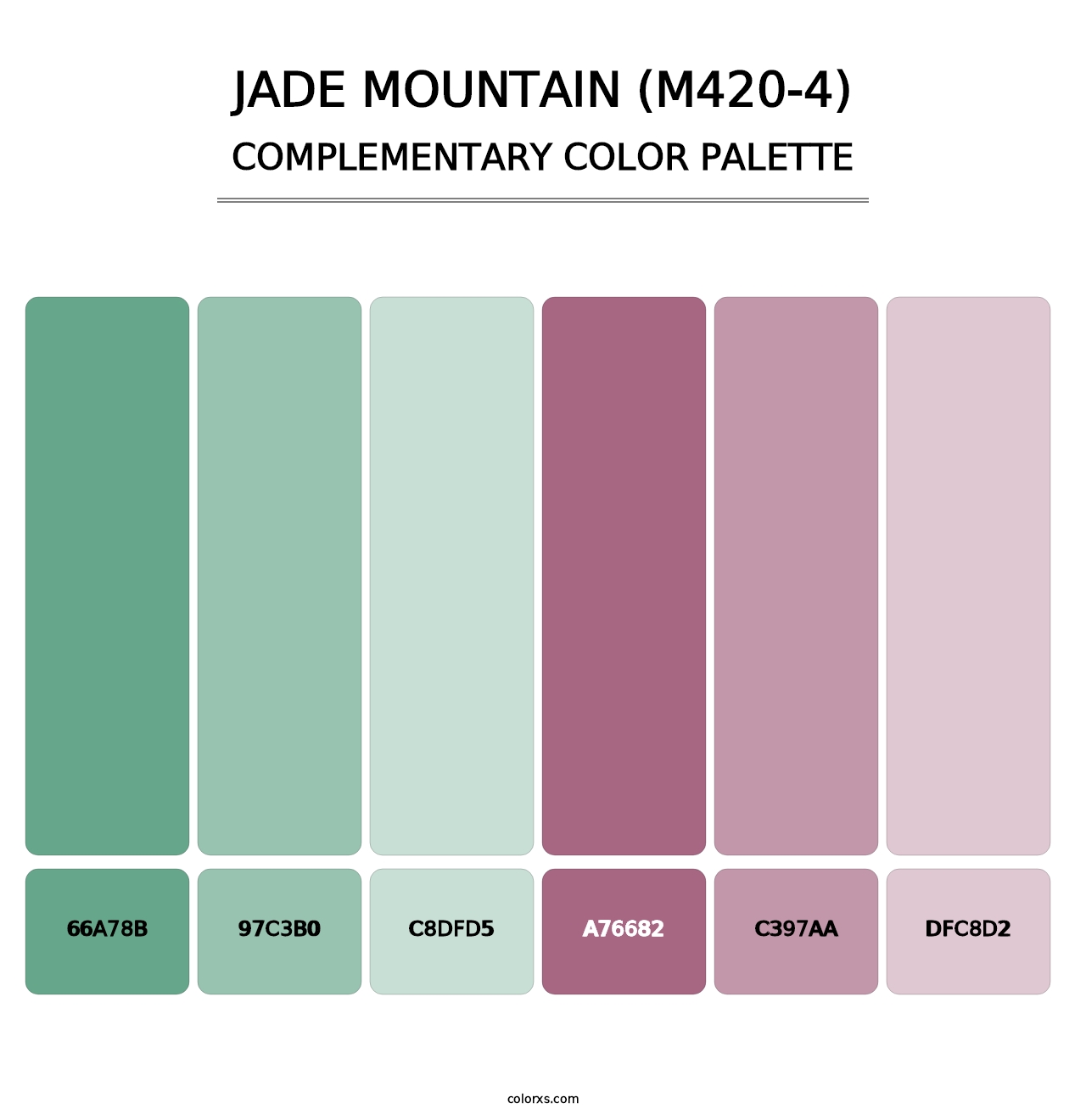 Jade Mountain (M420-4) - Complementary Color Palette