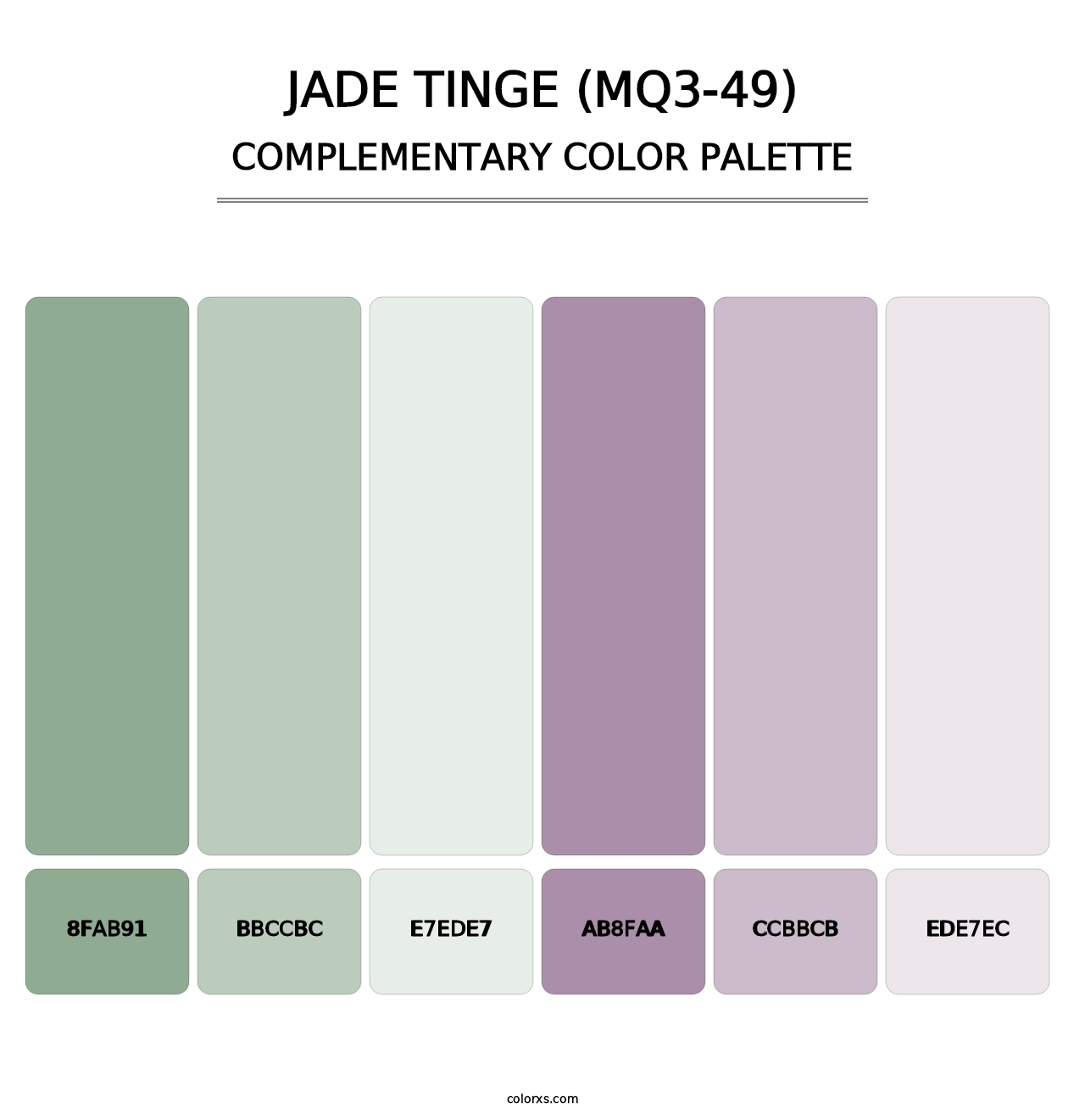 Jade Tinge (MQ3-49) - Complementary Color Palette