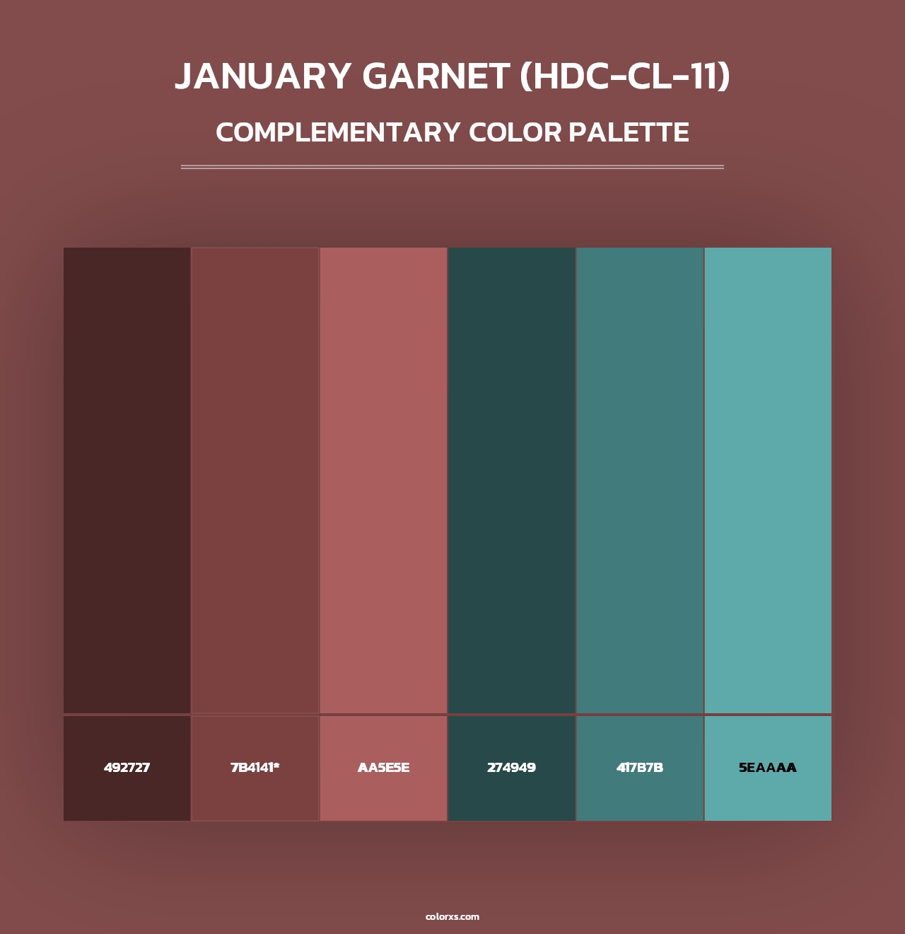 January Garnet (HDC-CL-11) - Complementary Color Palette