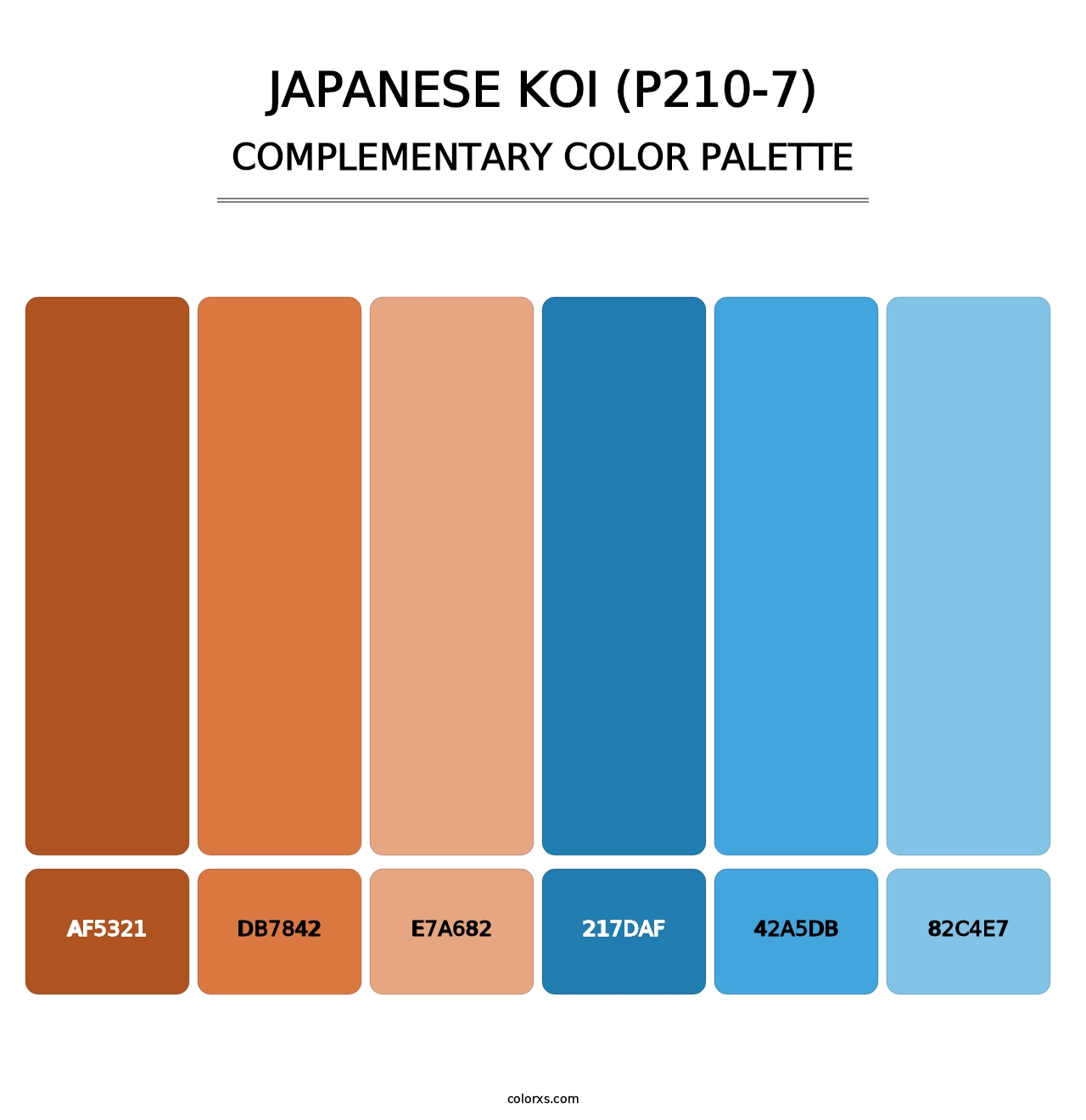 Japanese Koi (P210-7) - Complementary Color Palette